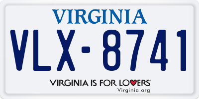 VA license plate VLX8741