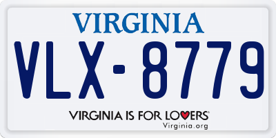 VA license plate VLX8779