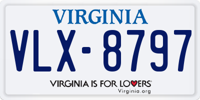 VA license plate VLX8797