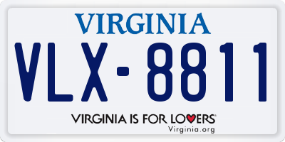 VA license plate VLX8811