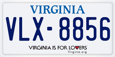 VA license plate VLX8856