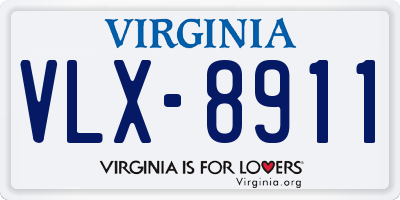 VA license plate VLX8911