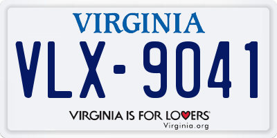 VA license plate VLX9041