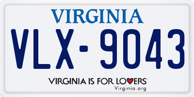 VA license plate VLX9043