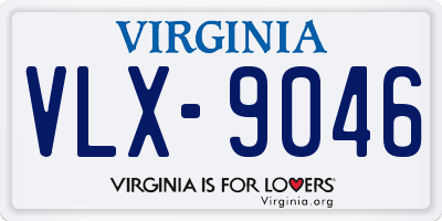 VA license plate VLX9046