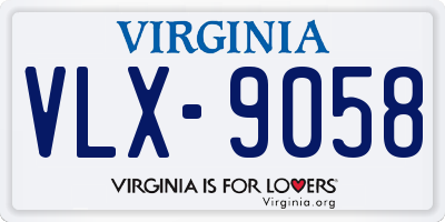 VA license plate VLX9058