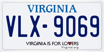 VA license plate VLX9069