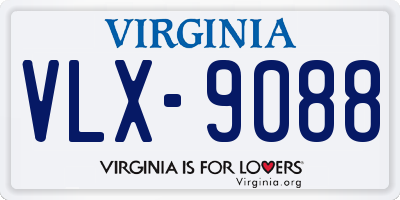VA license plate VLX9088