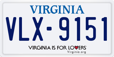 VA license plate VLX9151