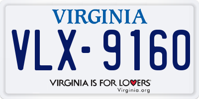 VA license plate VLX9160