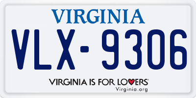 VA license plate VLX9306