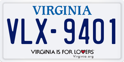 VA license plate VLX9401