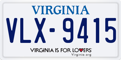 VA license plate VLX9415