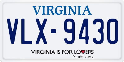 VA license plate VLX9430