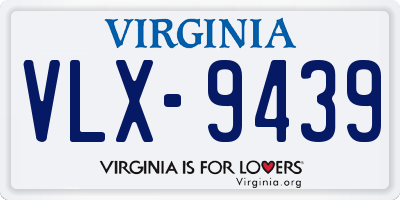 VA license plate VLX9439