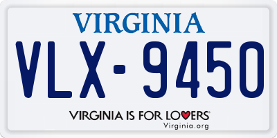 VA license plate VLX9450