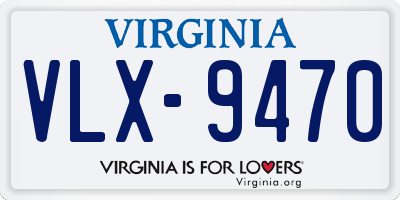 VA license plate VLX9470