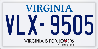 VA license plate VLX9505