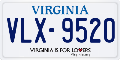 VA license plate VLX9520