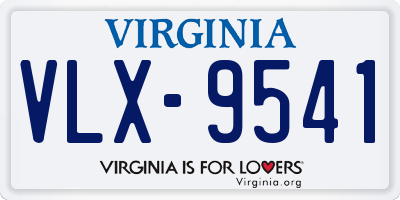 VA license plate VLX9541