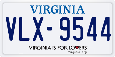 VA license plate VLX9544