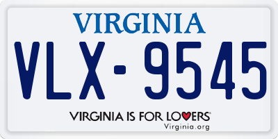 VA license plate VLX9545