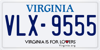 VA license plate VLX9555