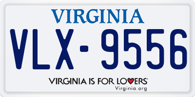 VA license plate VLX9556