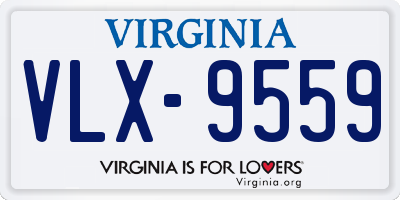 VA license plate VLX9559