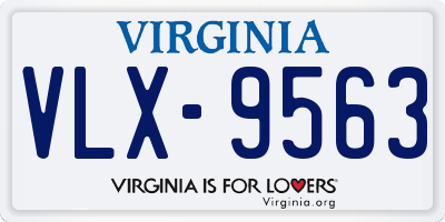 VA license plate VLX9563