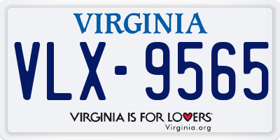 VA license plate VLX9565