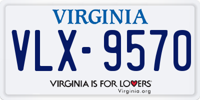 VA license plate VLX9570