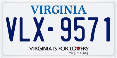 VA license plate VLX9571