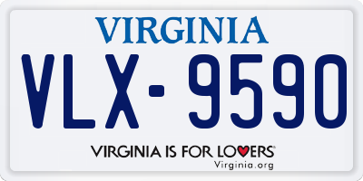 VA license plate VLX9590