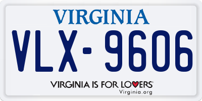 VA license plate VLX9606