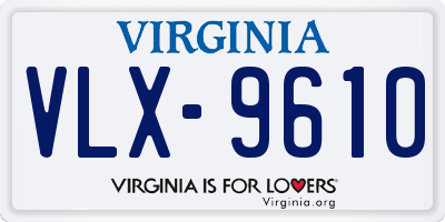 VA license plate VLX9610