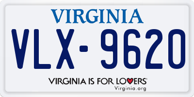 VA license plate VLX9620