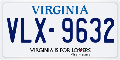 VA license plate VLX9632