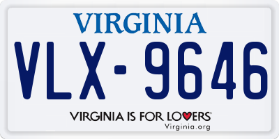 VA license plate VLX9646