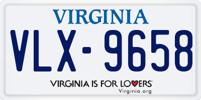 VA license plate VLX9658