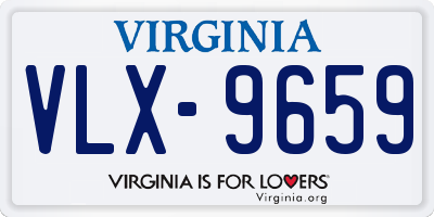 VA license plate VLX9659