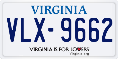 VA license plate VLX9662