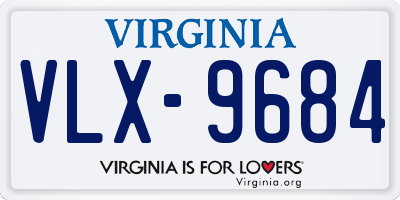 VA license plate VLX9684