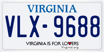 VA license plate VLX9688