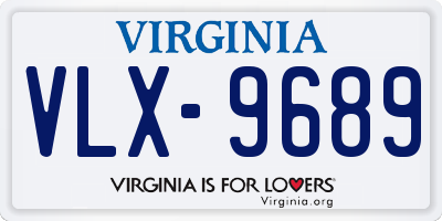 VA license plate VLX9689