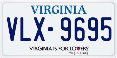 VA license plate VLX9695