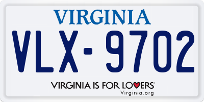 VA license plate VLX9702