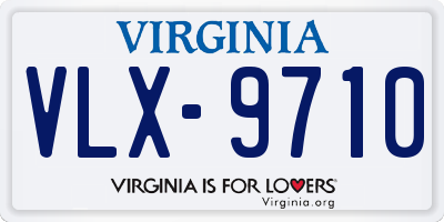 VA license plate VLX9710