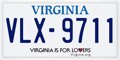 VA license plate VLX9711