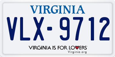 VA license plate VLX9712